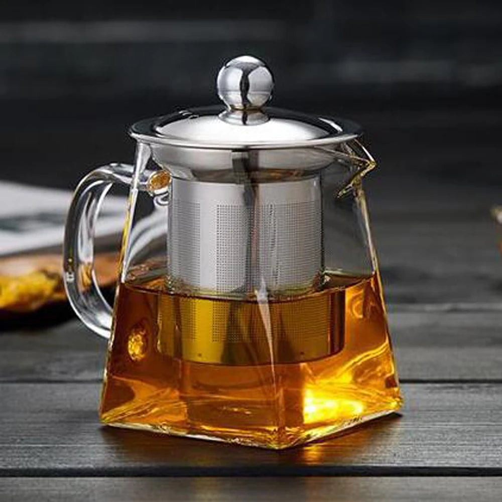 Elegant Infuser Teapot – Durable Borosilicate Glass for Loose Leaf Tea