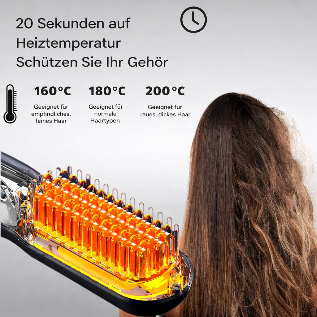 Cordless Straightening Brush for Quick Styling & Shiny Hair