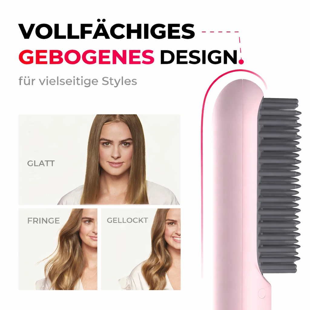 Cordless Straightening Brush for Quick Styling & Shiny Hair