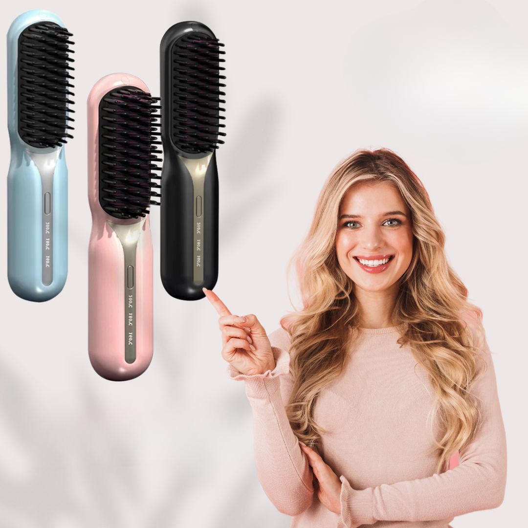 Cordless Straightening Brush for Quick Styling & Shiny Hair