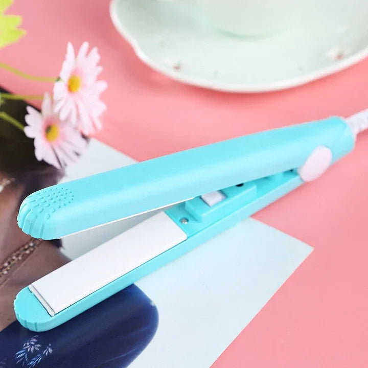 2-in-1 Hair Straightener and Mini Curling Iron with Ceramic Technology