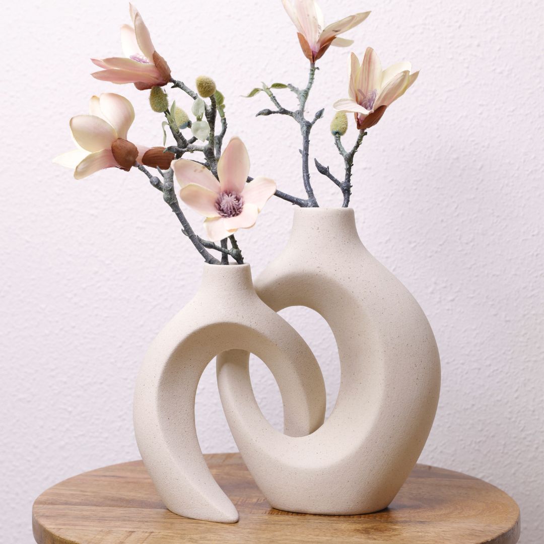 Artistic Interlace Ceramic Flower Vase - Stunning Centerpiece