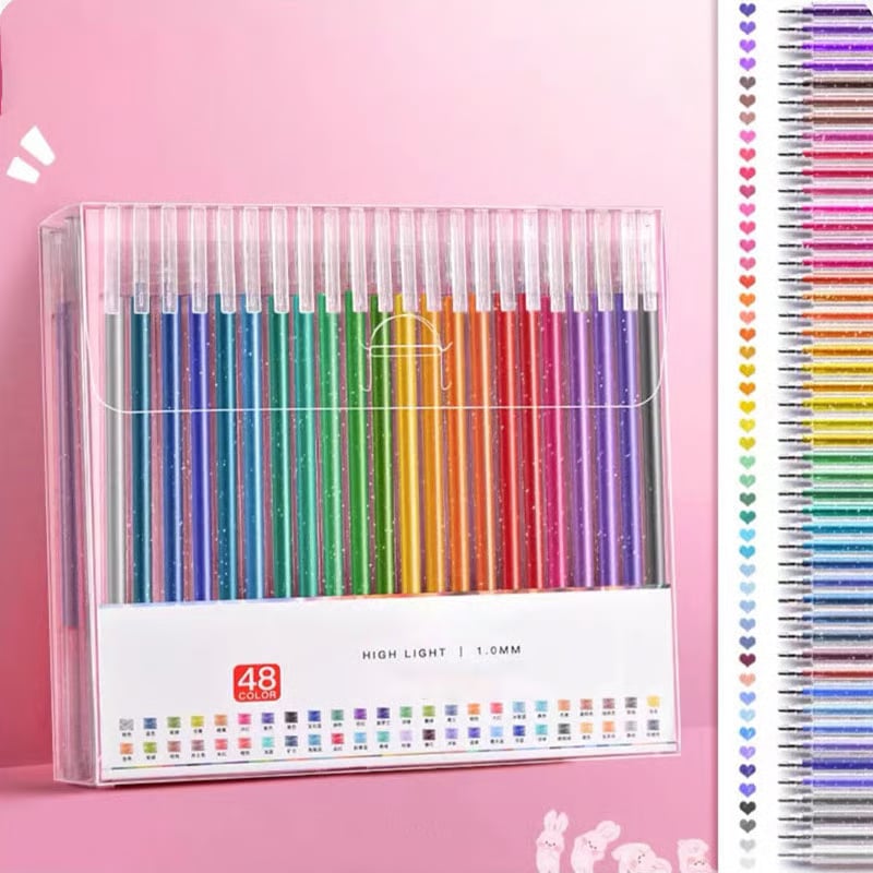 Metallic Gel Pens | Glitter Markers | Smudge-Proof Sparkle Finish