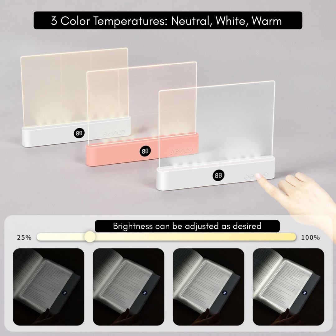 Flexible Arm LED Book Light with Adjustable Brightness