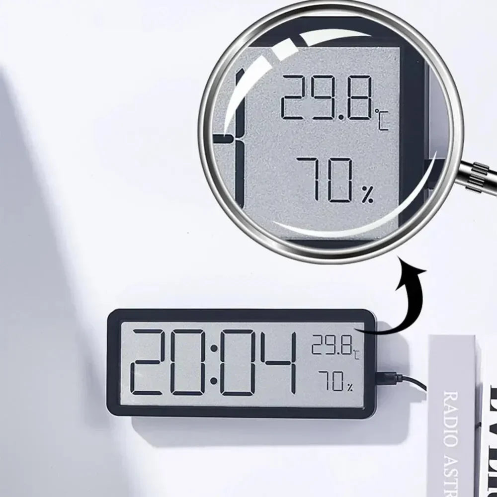 LumiPulse Smart LED Wall Clock with Climate Indicators