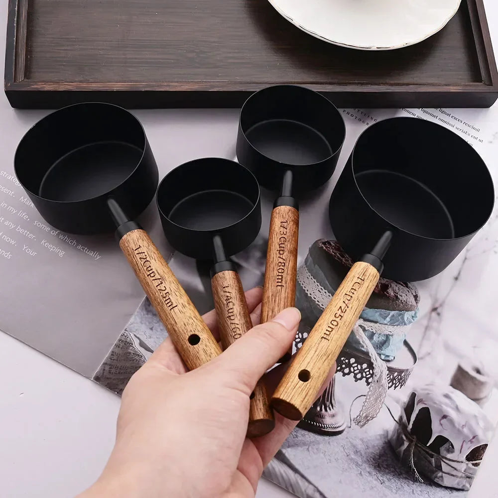 Elegant Gold-Finished Measuring Cups and Spoons Set