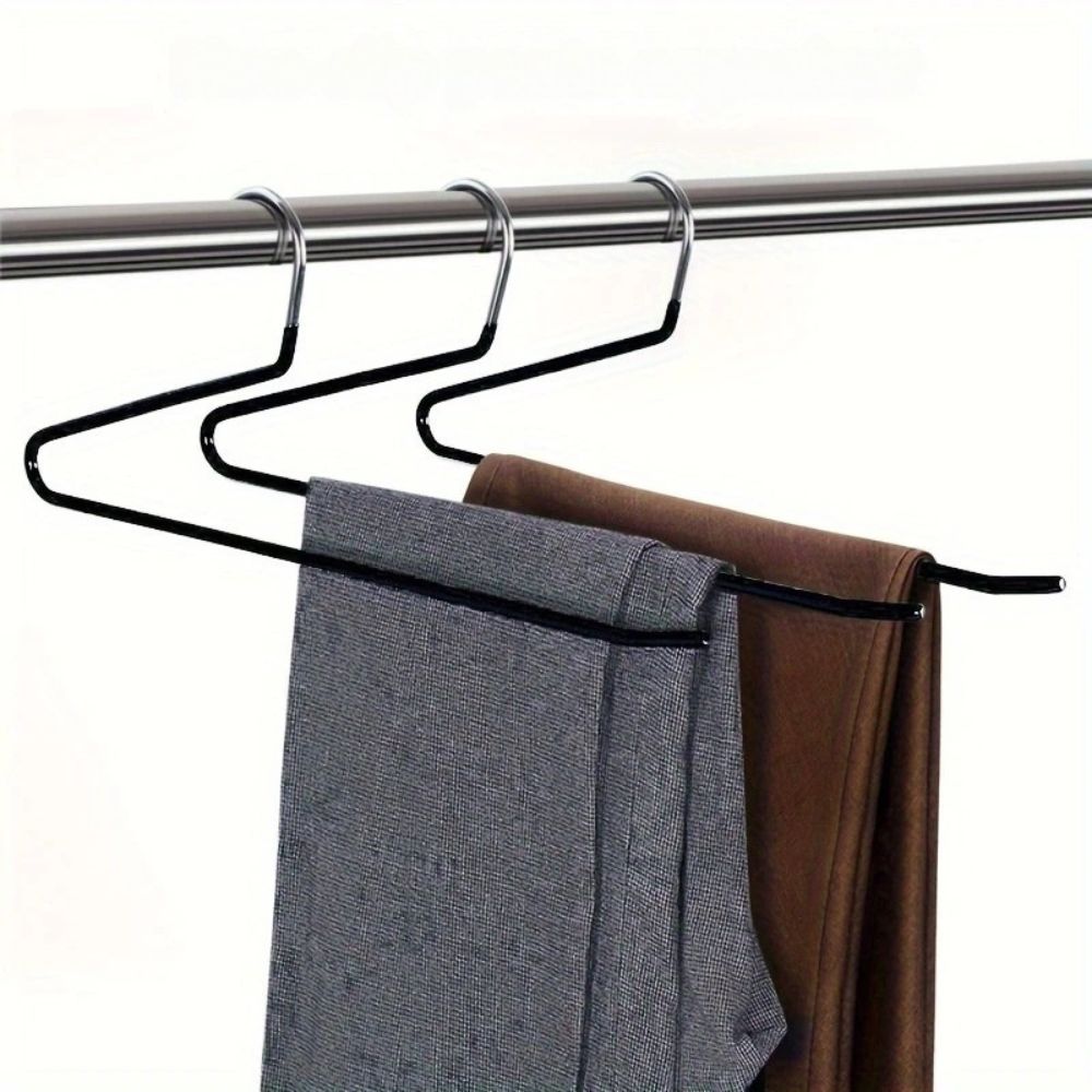 Stainless Steel Z-Design Pants Hangers - Set of 10