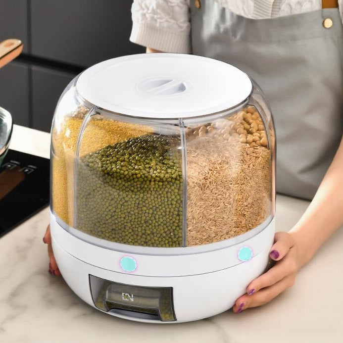 Effortless Freshness and Instant Grain Access for a Functional Kitchen