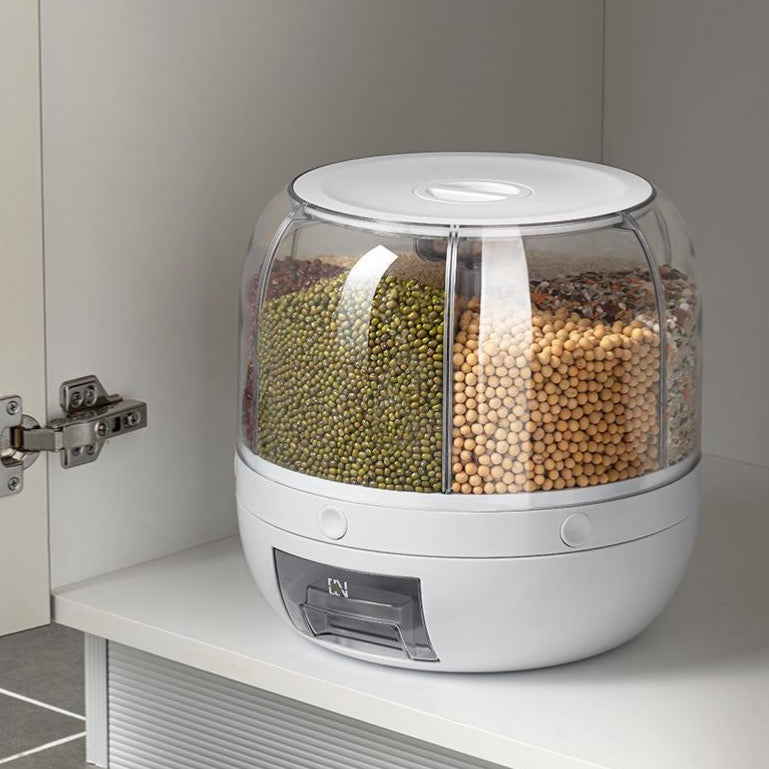 Effortless Freshness and Instant Grain Access for a Functional Kitchen