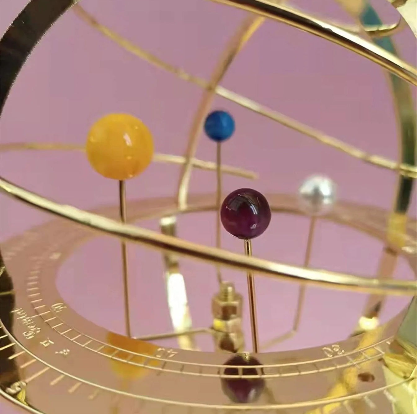 Elegant Solar System Model - Handcrafted Celestial Display