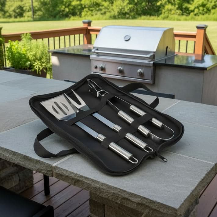 Stainless Steel BBQ Tool Kit for Outdoor Grilling