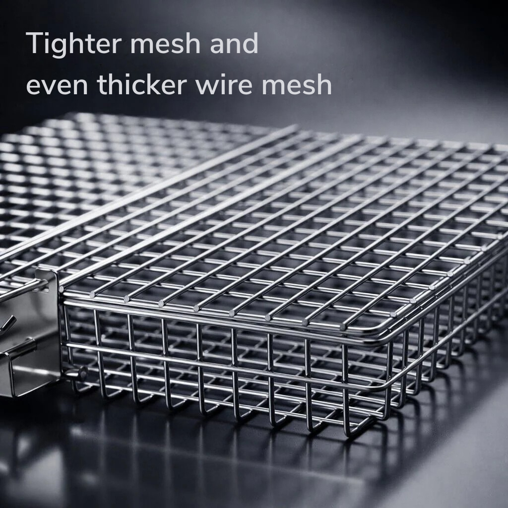 Stainless Steel Grill Basket for Even Heat Distribution - BBQ Tool