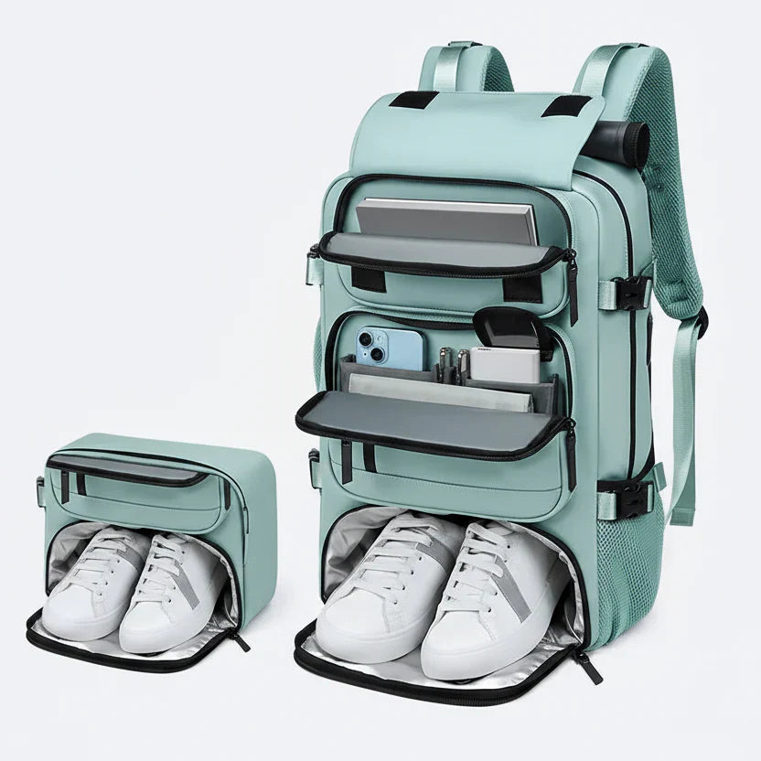 Spacious Waterproof Travel Backpack with USB Charging Feature