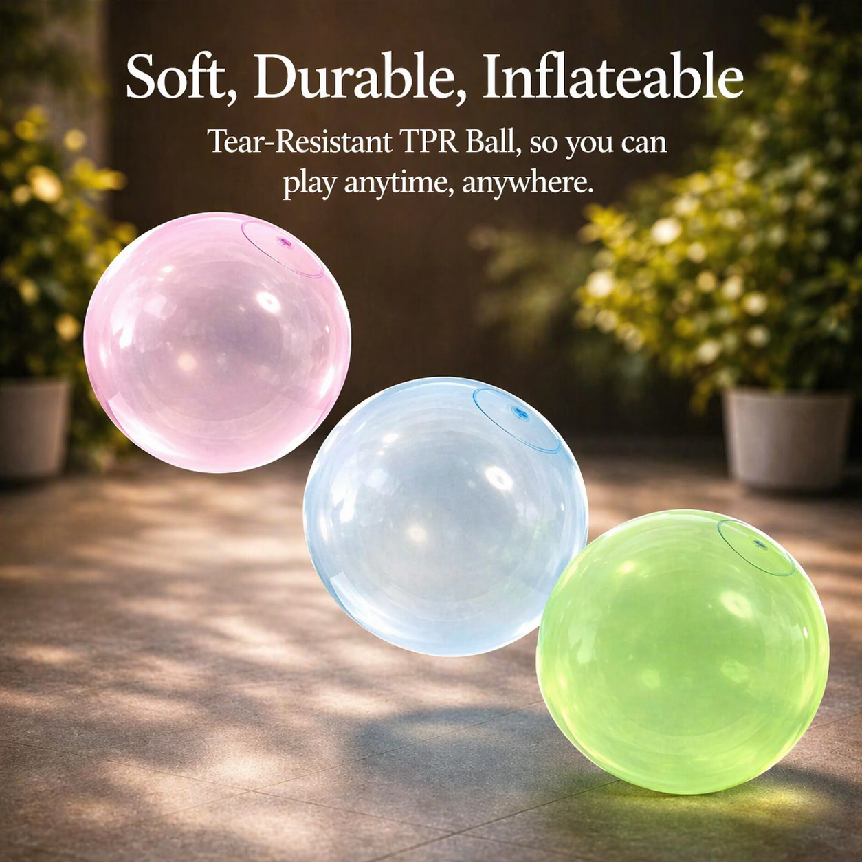 Inflatable Rubber Ball for Kids | Tear-Resistant Play Ball