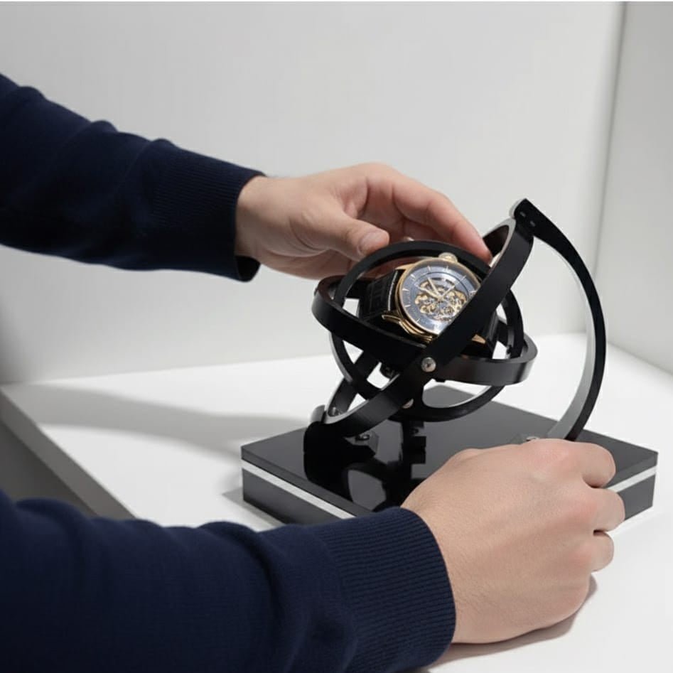 Elegant Automatic Watch Winder with Whisper-Quiet Functionality