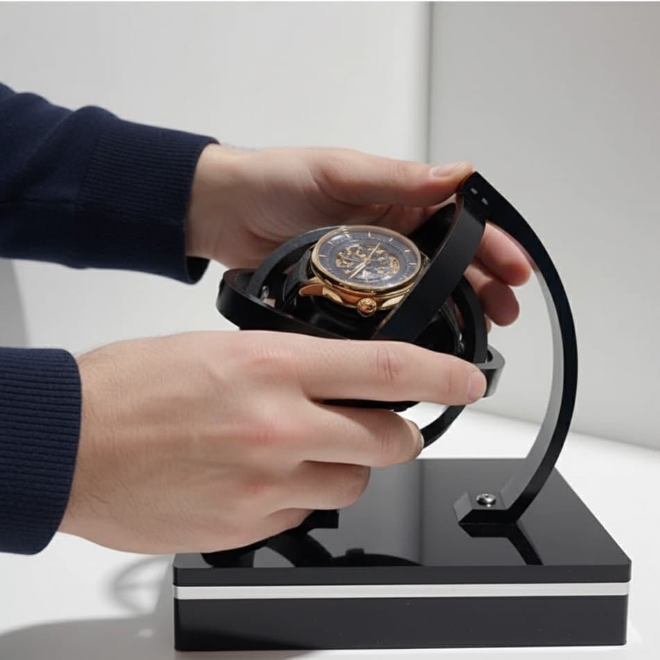 Elegant Automatic Watch Winder with Whisper-Quiet Functionality