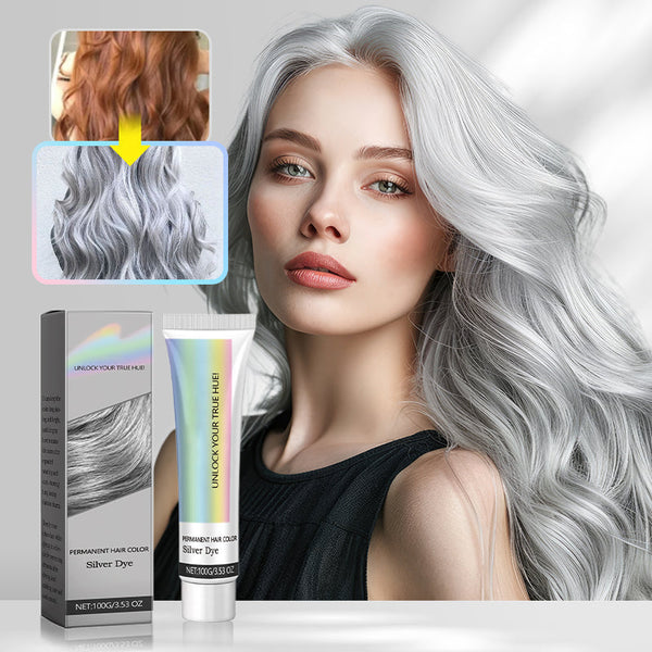 Cool Silver Gray Hair Color & Ash Gray Shade