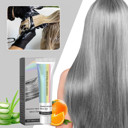 Cool Silver Gray Hair Color & Ash Gray Shade