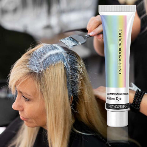 Cool Silver Gray Hair Color & Ash Gray Shade
