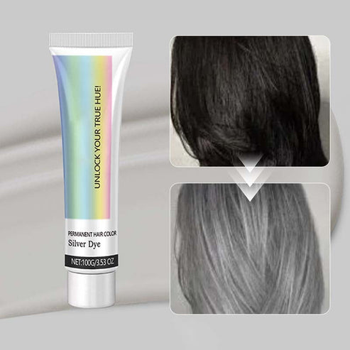 Cool Silver Gray Hair Color & Ash Gray Shade