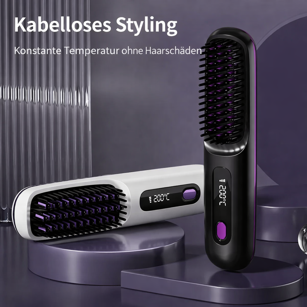 Ceramic Ionic Hair Straightener | USB Rechargeable with LCD Control