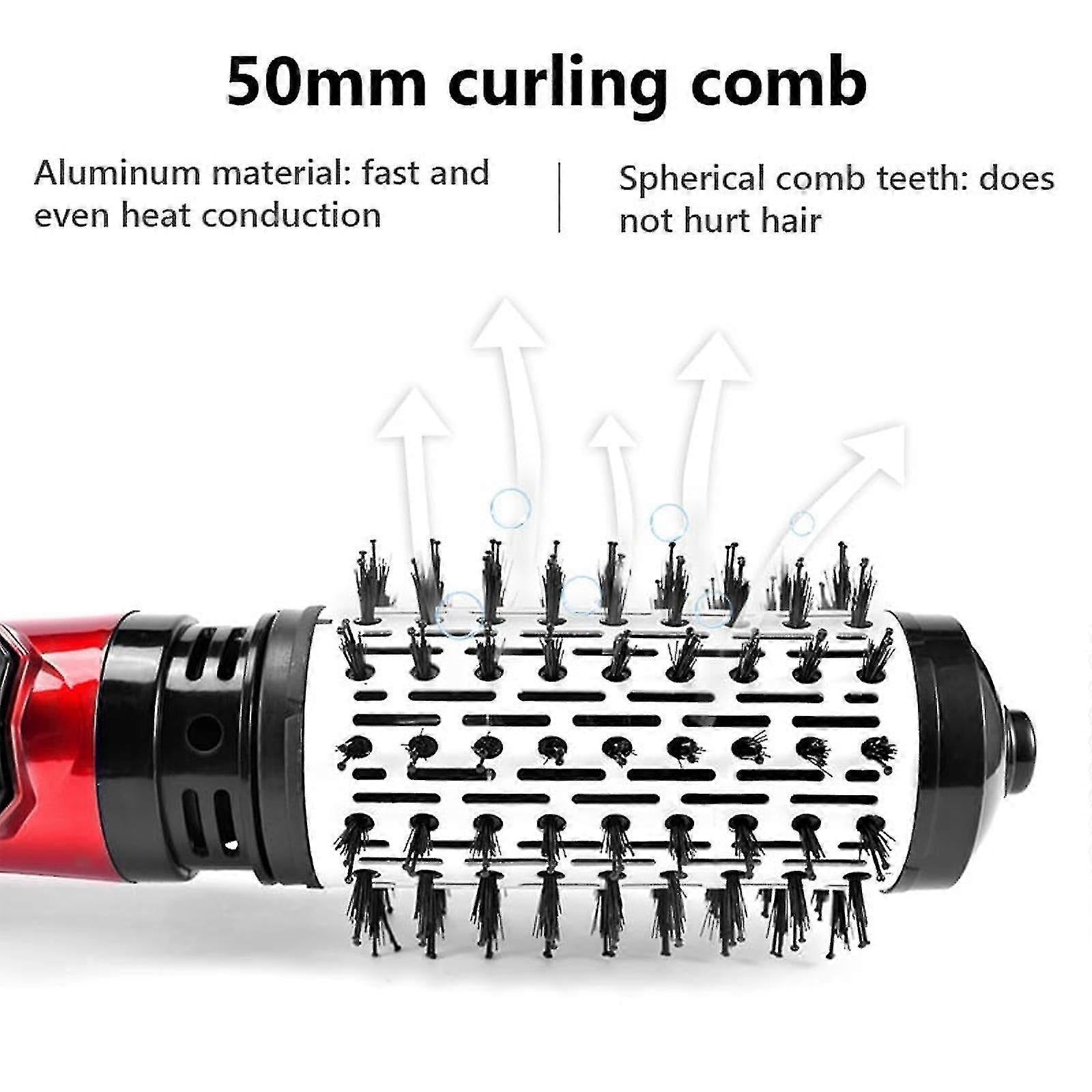 Hair Dryer with Rotating Feature - Volume & Curls - Interchangeable Brushes