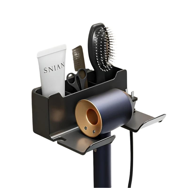 Wall-Mounted Hair Styling Tool Holder with Heat Shield
