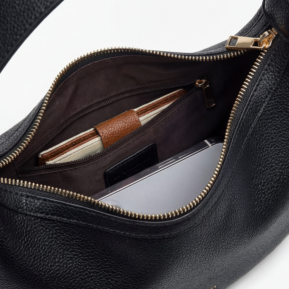 Half-Moon Shoulder Bag | Three Carry Styles | Soft Faux Leather