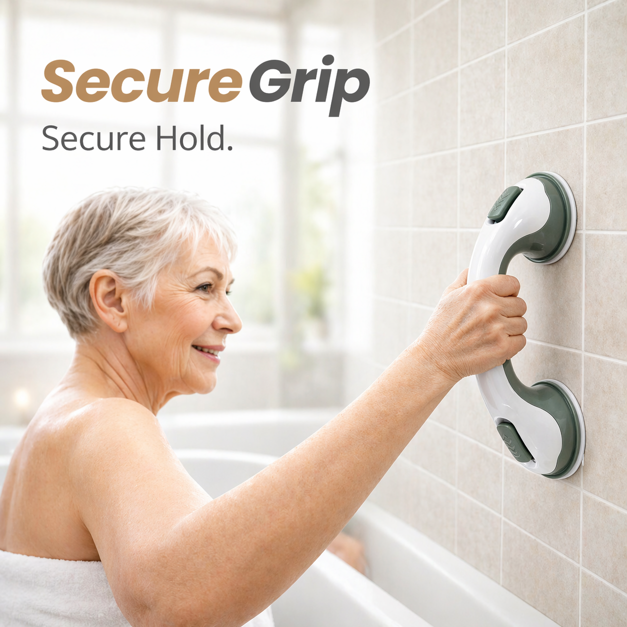 Safety Handrail with No Drilling Required - Grip Support Bar