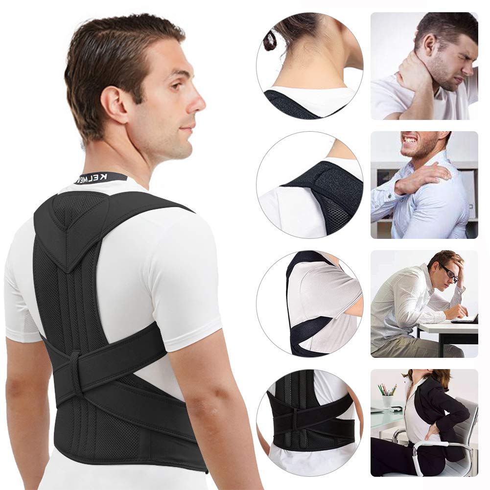 Adjustable Posture Trainer for Back | Breathable Shoulder Corrector | Spine Alignment