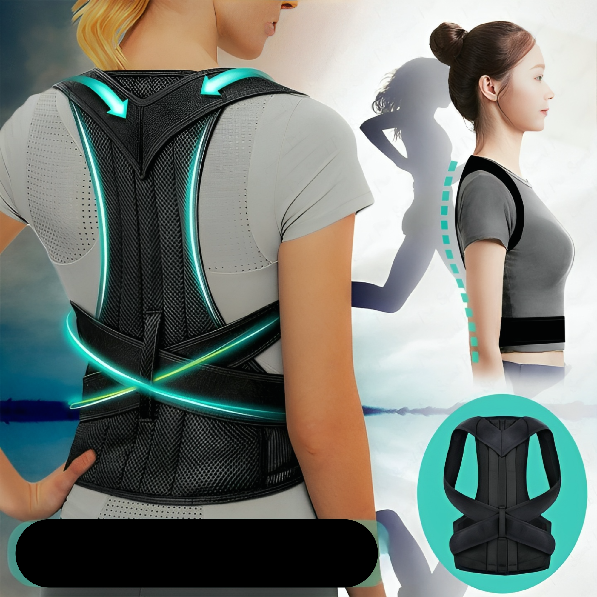 Adjustable Posture Trainer for Back | Breathable Shoulder Corrector | Spine Alignment