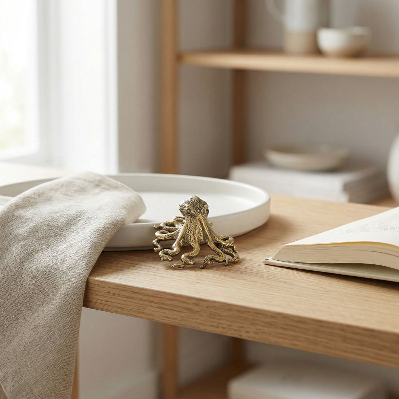 Nautical Elegance – Artisan Crafted Brass Octopus Figurine