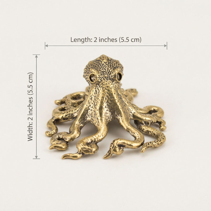 Nautical Elegance – Artisan Crafted Brass Octopus Figurine