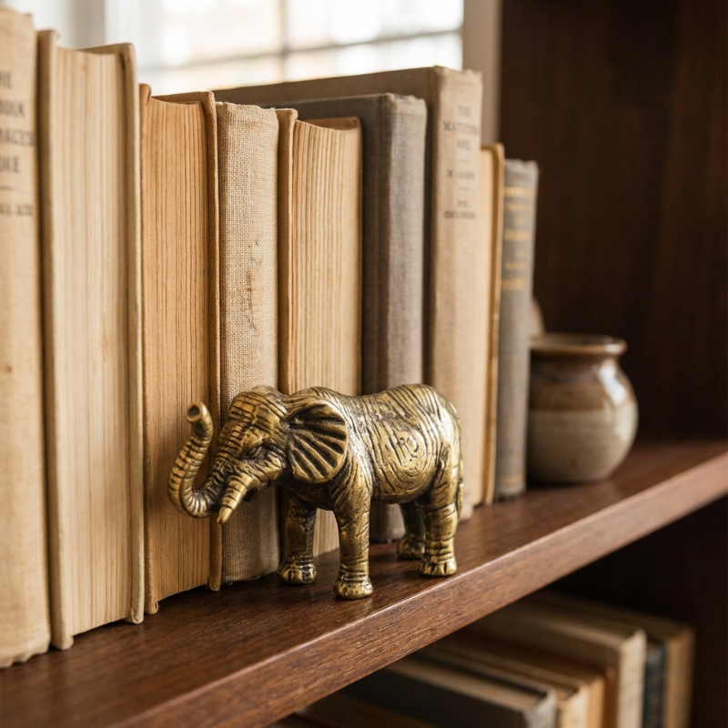 Majestic Brass Elephant Figurine for Elegant Home Styling