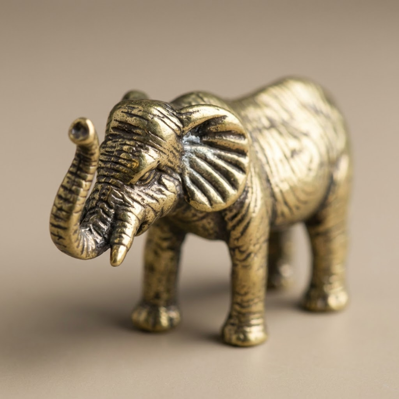 Majestic Brass Elephant Figurine for Elegant Home Styling
