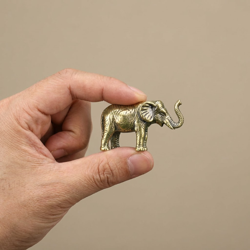 Majestic Brass Elephant Figurine for Elegant Home Styling