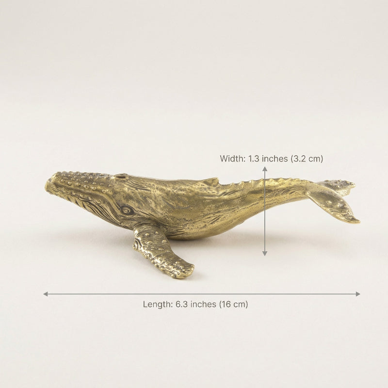 Coastal Charm - Elegant Handcrafted Brass Whale Décor