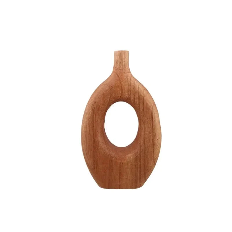 Elegant Wooden Vase – Handcrafted Home Decor Accent