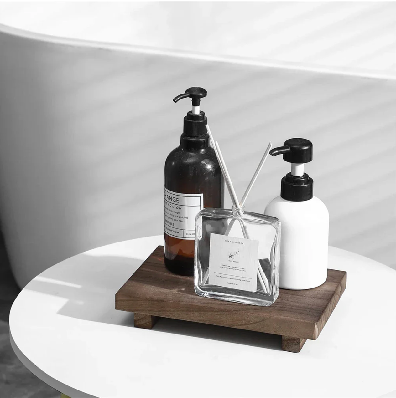 Natural Wood Elevated Display Stand for Jewelry & More