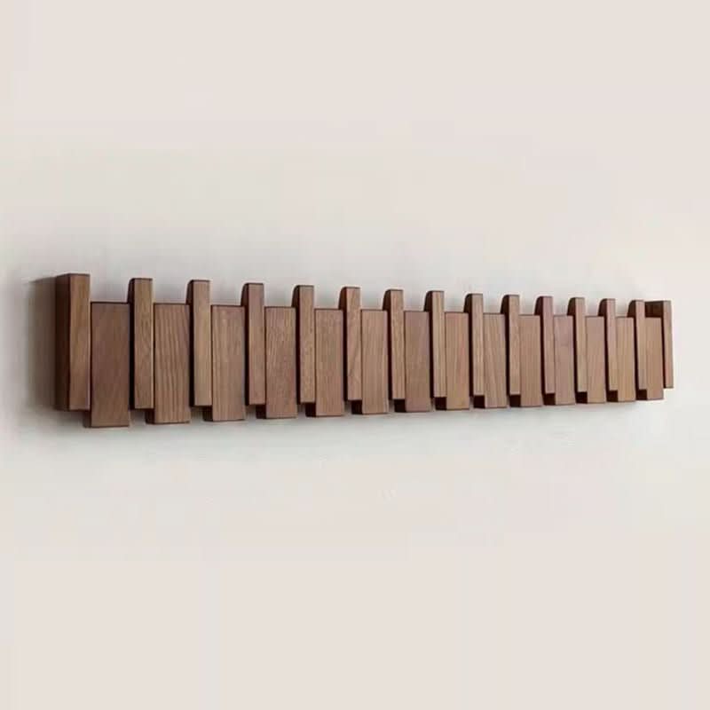 Elegant Wall-Mounted Coat Organizer with Folding Hooks