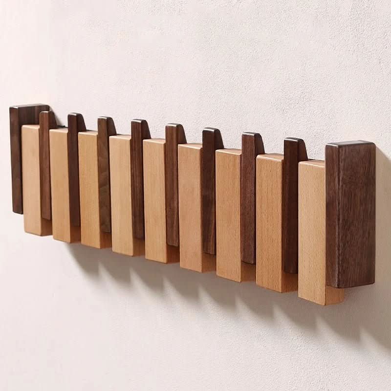 Elegant Wall-Mounted Coat Organizer with Folding Hooks