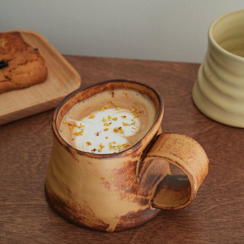 Artisan Crafted 4-Inch Earthy Coffee and Tea Mug