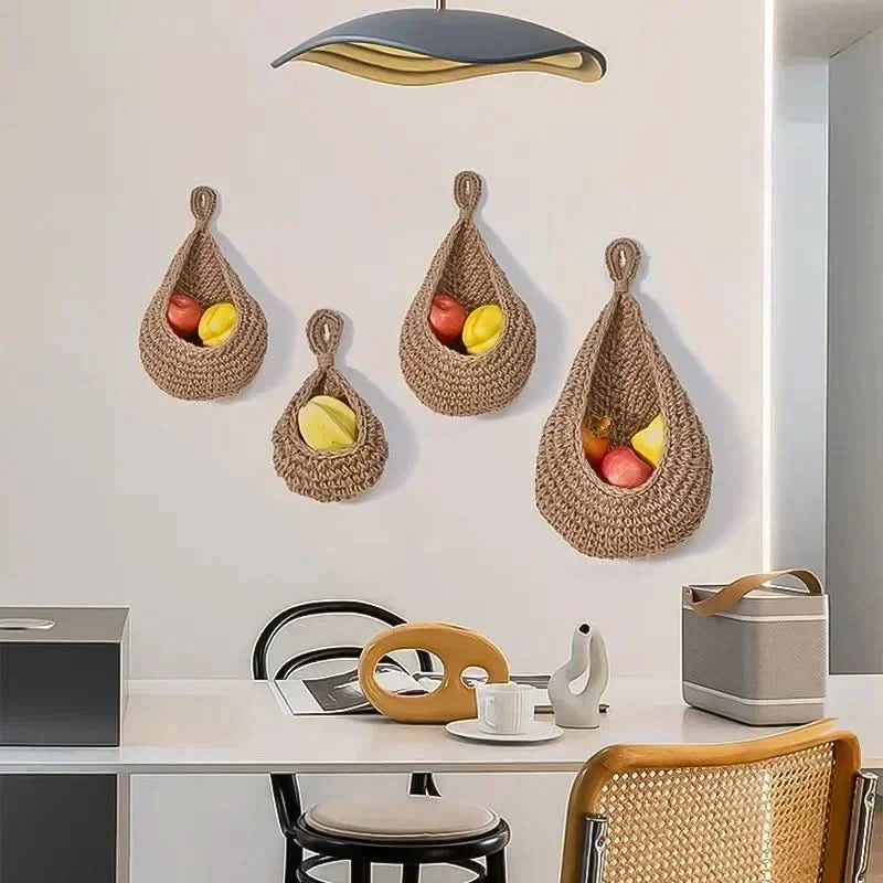 Handmade Woven Storage Basket for Chic Kitchen Organization