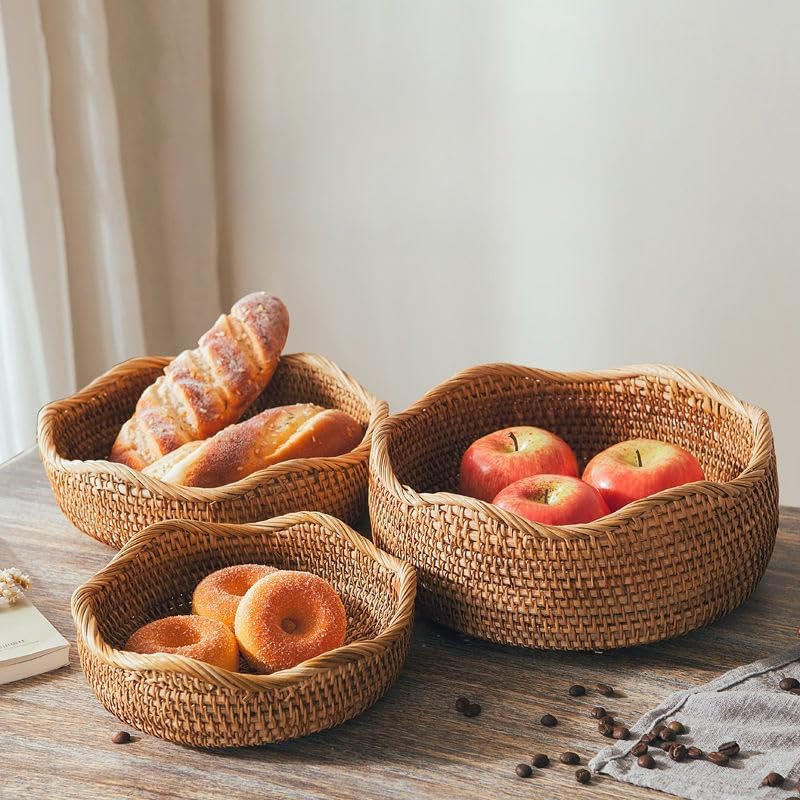 Eco-Friendly Handcrafted Storage Baskets – Versatile Rattan Set