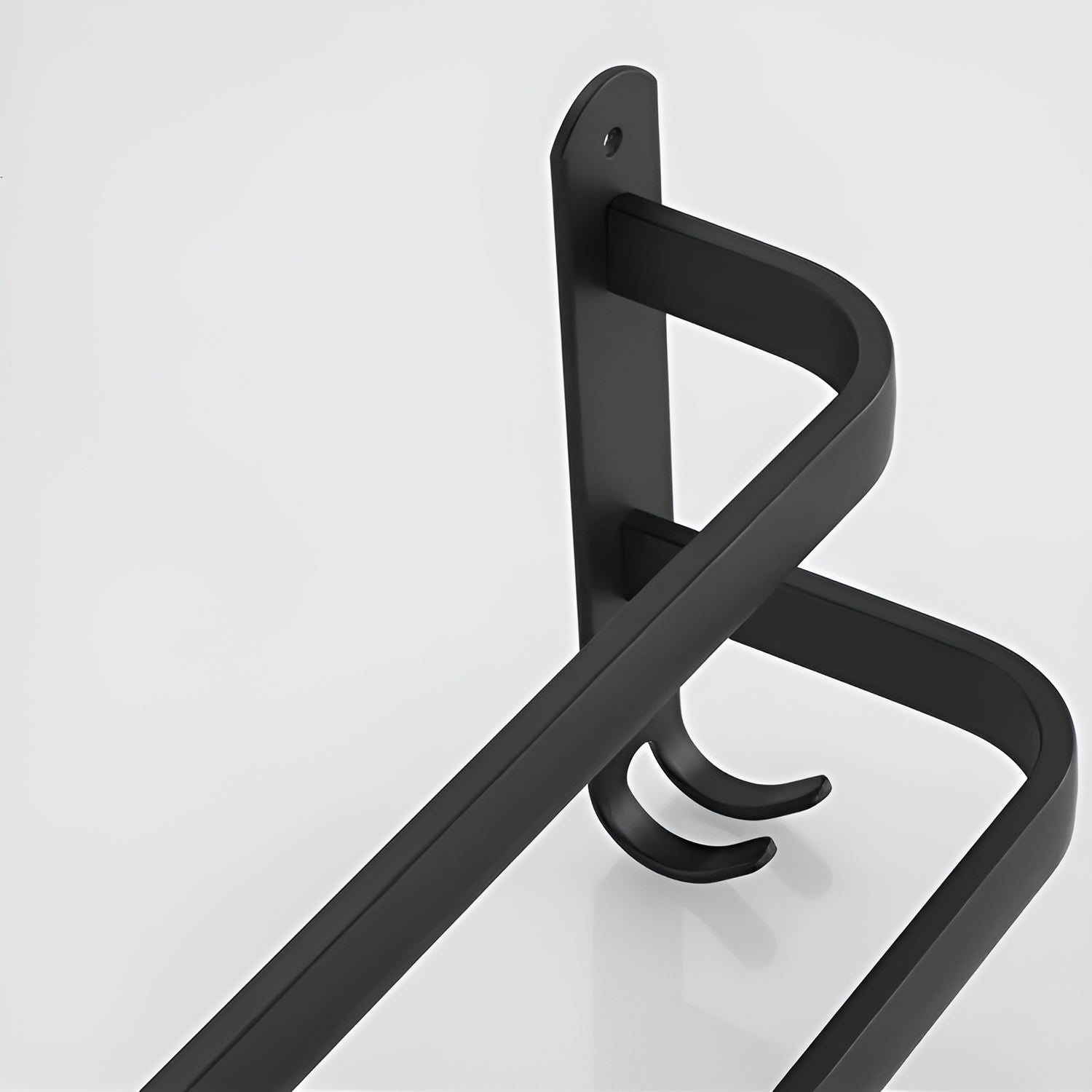 Sleek 3-Tier Wall-Mounted Towel Rack in Matte Black