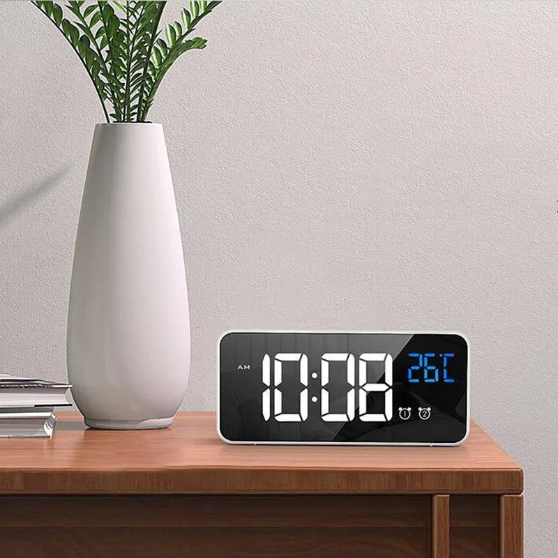 SyncWave Smart Alarm Clock with Music & Climate Display