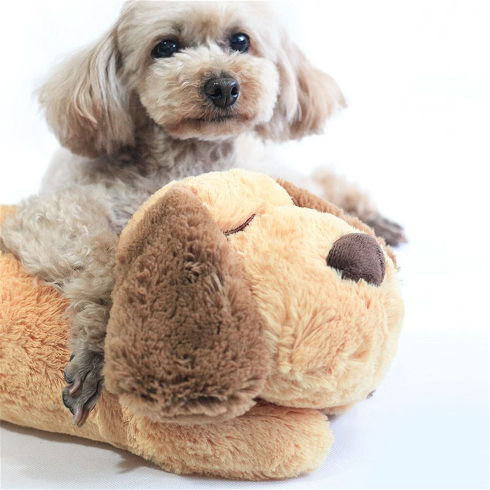Comforting Cuddle Companion with Heartbeat for Puppies