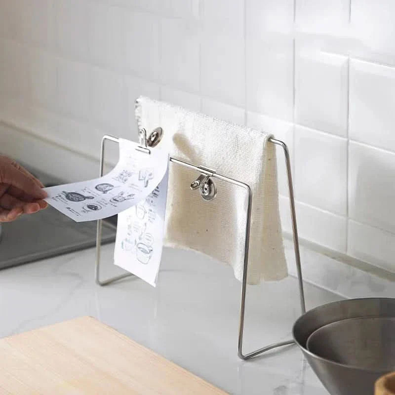 Stainless Steel Recipe Stand for Kitchen Organization