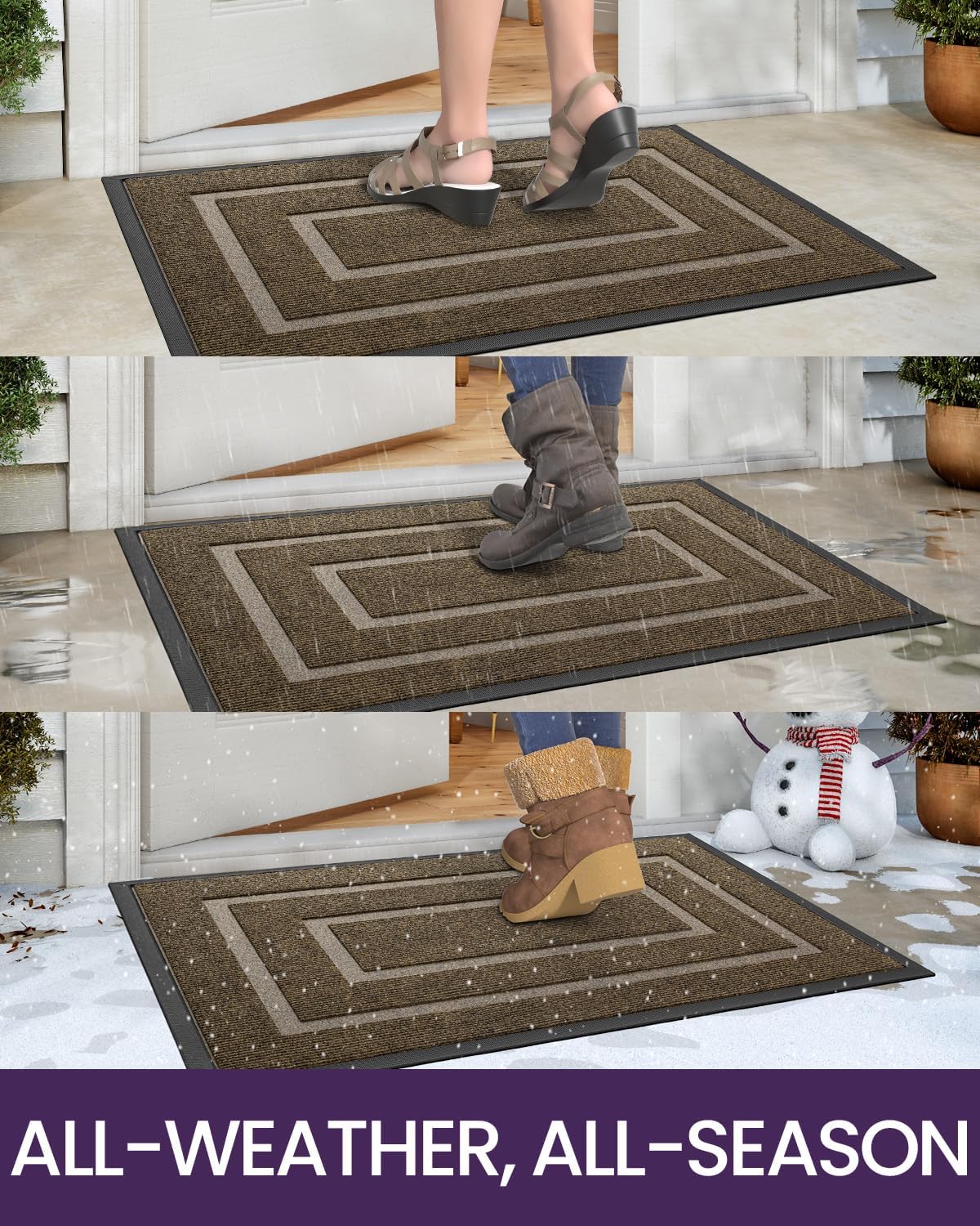 All-Season Non-Slip Waterproof Entrance Mat for Home & Office