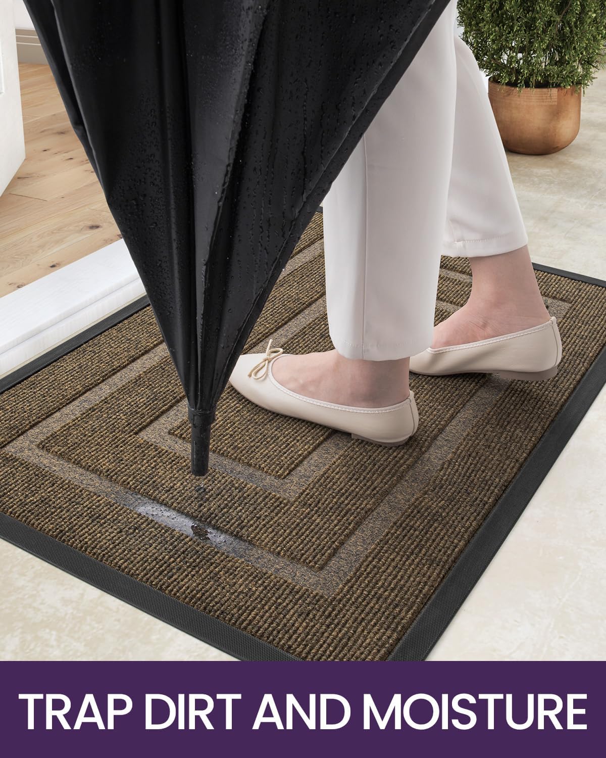 All-Season Non-Slip Waterproof Entrance Mat for Home & Office